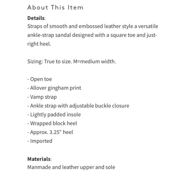 NEW Donald Pliner Watson Gingham Sandal - Picture 3 of 8